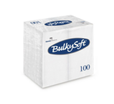 Bulkysoft witte servetten 40x40cm 2-laags 1/8 vouw doos 2000 stuks