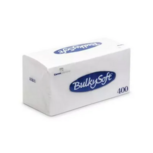 Bulkysoft witte servetten 33x33cm 1-laags 1/4 vouw doos 4000 stuks