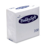 Bulkysoft witte servetten 24x24cm 2-laags 1/4 vouw doos 2000 stuks
