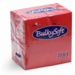 Bulkysoft rode servetten 24x24cm 2-laags 1/4 vouw doos 2000 stuks