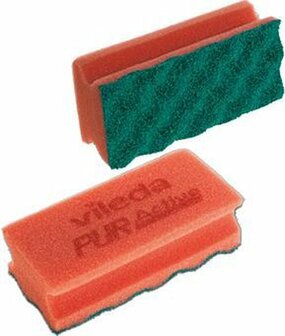 Vileda PurActive schuurspons Afmeting: 7x14x4,5cm ROOD