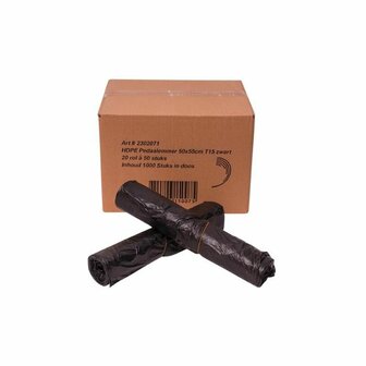 HDPE Pedaalemmerzakken T15 Zwart Afmeting bxl (cm) 50x55